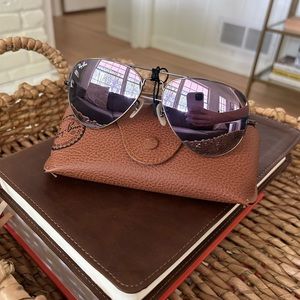 Ray-Ban Large Aviator Mirrored Sunglasses